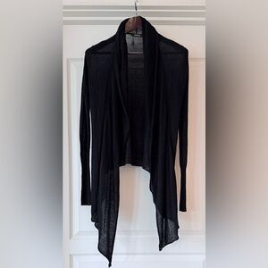 Kerisma Elegant Black Drape Cardigan